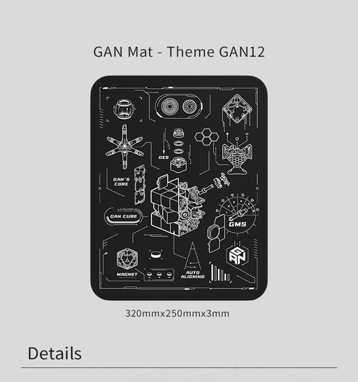 GAN 12 Cube Mat - DailyPuzzles